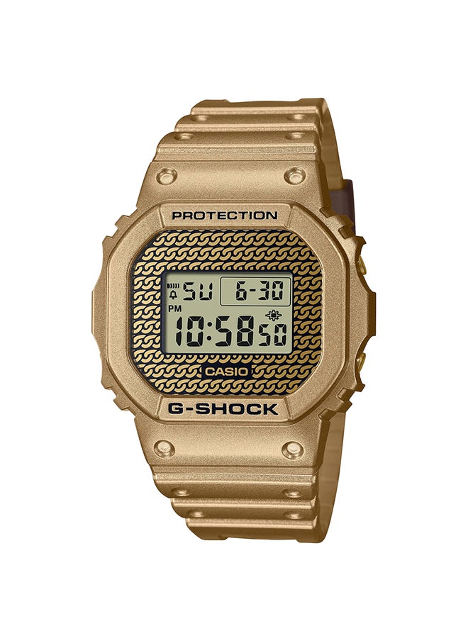 G-SHOCK Men's Stylish Digital Watch GOLD CHAIN 5600 SERIES DWE-5600HG-1  - Image 1