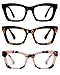 Hubeye Oprah Style Reading Glasses for Women Men Blue Light Blocking Computer Square Readers with Spring Hinge BlackPink TortoiseshellTortoiseshell15 - Image 1