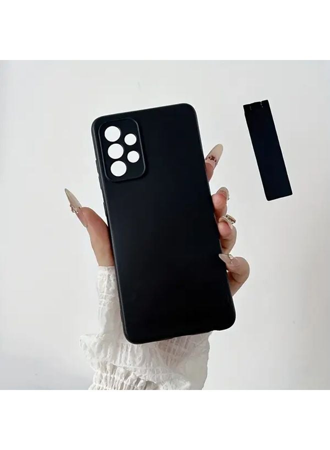 Galaxy A52s 5G Phone Case with Stand Black Matte Soft Shell Protection - Image 2