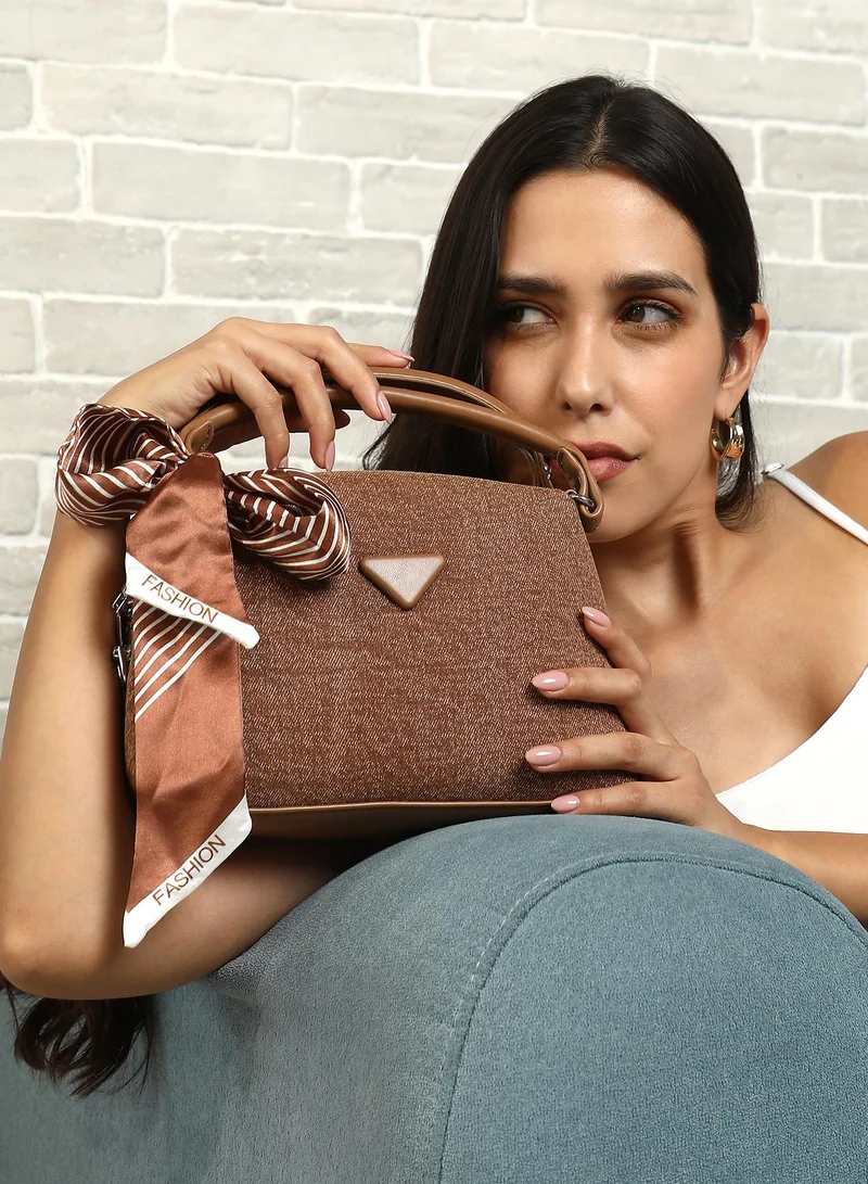 صوص هاوت حقيبة يد نسائية ذا دينم-كيرف - بني فول سوداني
