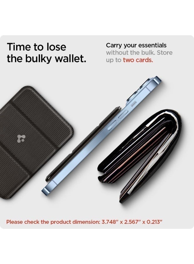 Spigen Smart Fold (MagFit) Magnetic Wallet Card Holder with Kickstand compatible with MagSafe case and iPhone 17 series, iPhone 16/15/14/13/12 Series - Black - Image 4