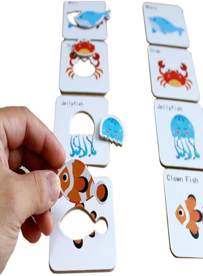 BeFunky Wooden Puzzle Memory Game, Memory & Matching Pairs Card Game, Montessori Educational Toy from 1-3 Years, Perfect for Birthday/Return Gifts (Ocean) - Image 3