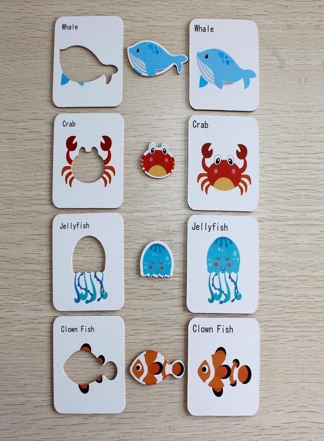 BeFunky Wooden Puzzle Memory Game, Memory & Matching Pairs Card Game, Montessori Educational Toy from 1-3 Years, Perfect for Birthday/Return Gifts (Ocean) - Image 2