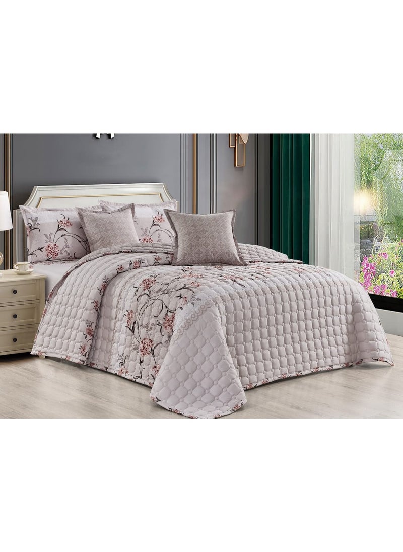 Moon 6 Pieces Microfiber Double Bed Sheet Set, Printed, 250x230 cm  - Image 1