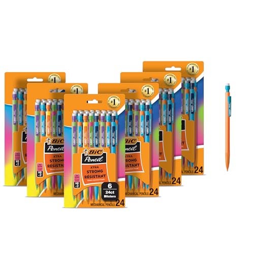 BIC Xtra Strong Mechanical Pencils with Erasers, Thick Point (0.9mm), 144-Count Bundle, Bulk Mechanical Pencils for School or Office Supplies - Image 1
