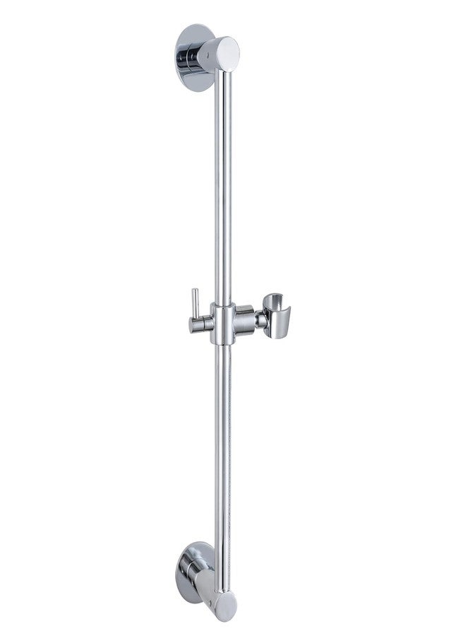 YDmeet Shower Slide Bar Adjustable Handheld Shower Head Holder Wall Mount - 15inch All-Metal Shower Head Slide Bar Compatible with Bathroom Drill Free Glue Installation - Brushed - Image 1