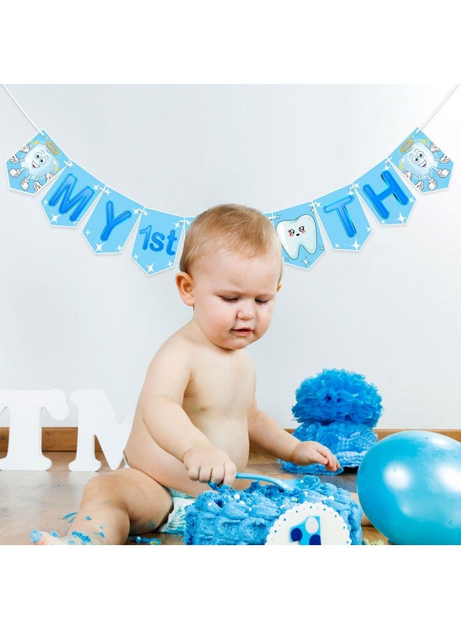 Wobbox My First Tooth Banner, First Tooth Banner, My First Tooth Decoration -Blue (FP4400) - Image 5