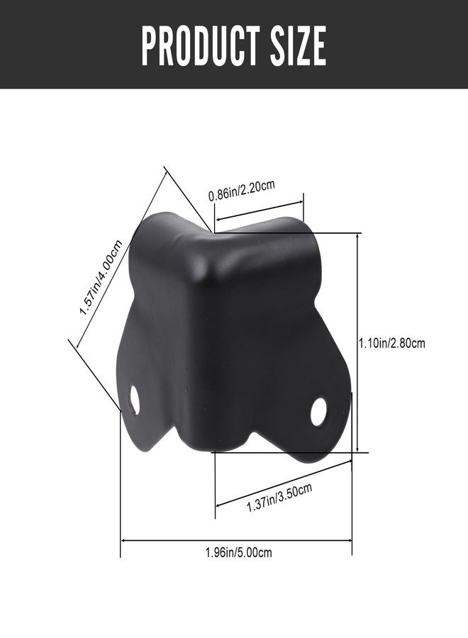 IWOWHERO 20pcs Speaker Cabinet Corner Cover Protector Metal Guard Anti-Collision Anti-Rust for Baby Proofing Furniture Cabinet Guitar Amplifier Stage Speaker Table Edge Guard Bumpers Black - Image 5