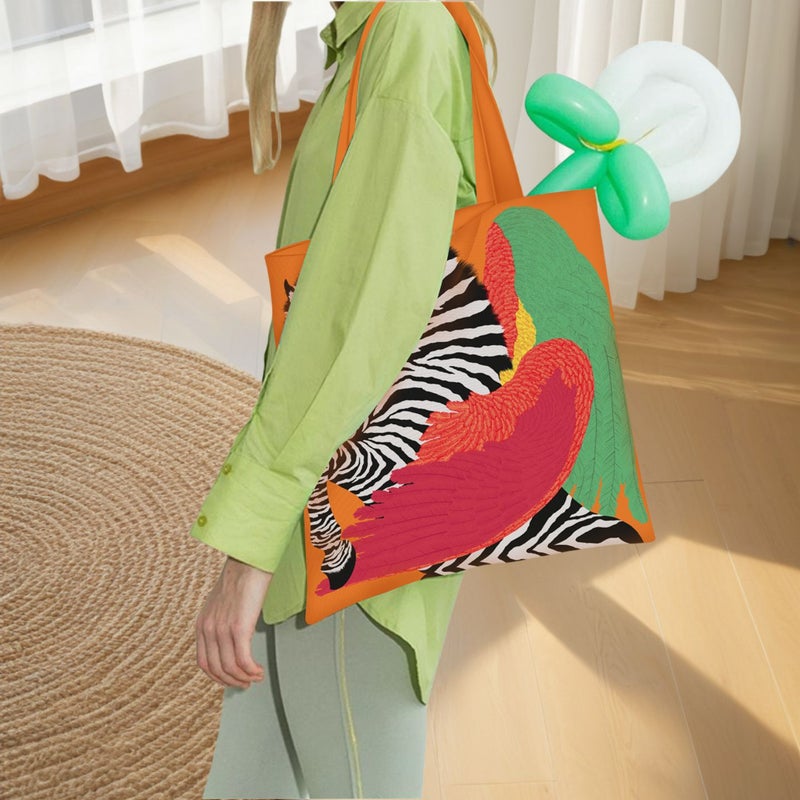 New Canvas Bag Women'S Shoulder Bag Portable Cloth Bag Large Capacity Carrying Book Bag Student Supplementary Bag - Image 2