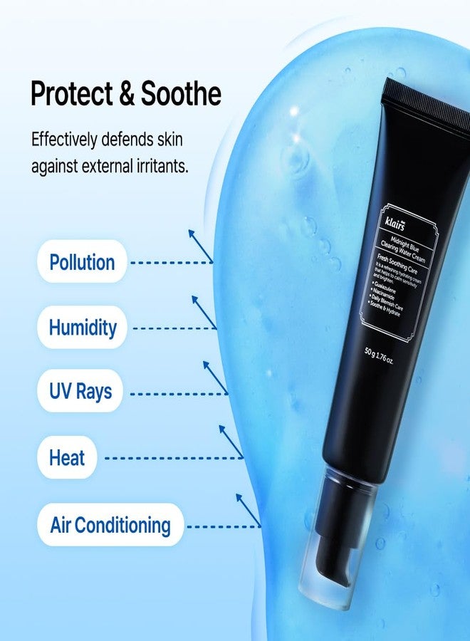 DearKlairs Midnight Blue Clearing Water Gel Cream 1.76 Ounce, Improve Dullness, Pigmentation, Red Spot, Bumps, No irritation, For Oily Skin - Image 5