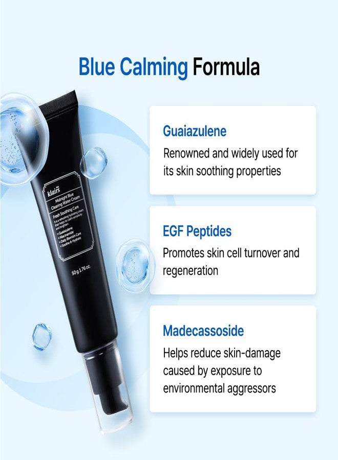 DearKlairs Midnight Blue Clearing Water Gel Cream 1.76 Ounce, Improve Dullness, Pigmentation, Red Spot, Bumps, No irritation, For Oily Skin - Image 3