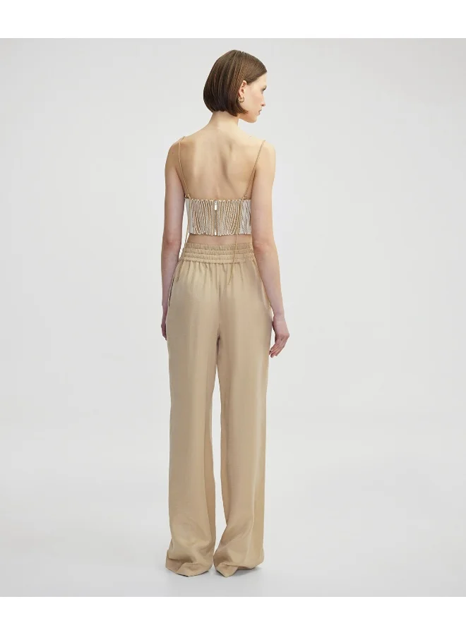 Ipekyol  Wide-Leg Trousers With Double Waistband for Women | Best Price UAE