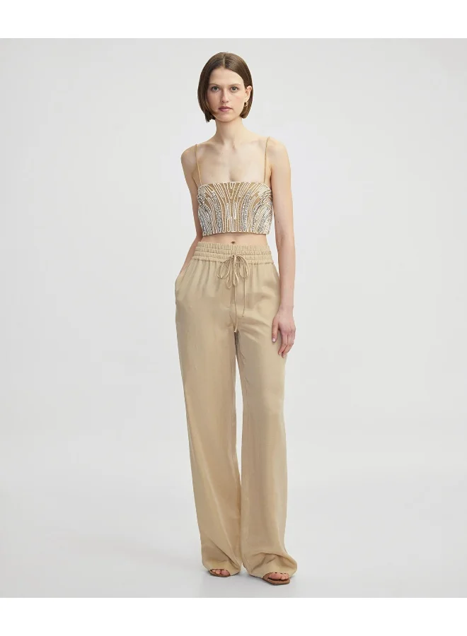 Ipekyol  Wide-Leg Trousers With Double Waistband for Women | Best Price UAE