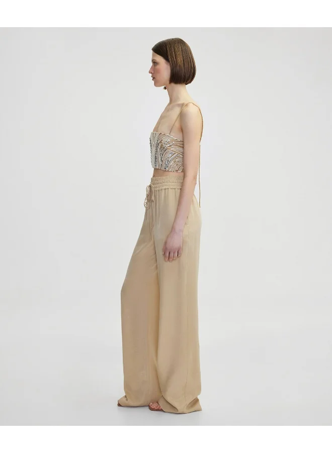 Ipekyol  Wide-Leg Trousers With Double Waistband for Women | Best Price UAE