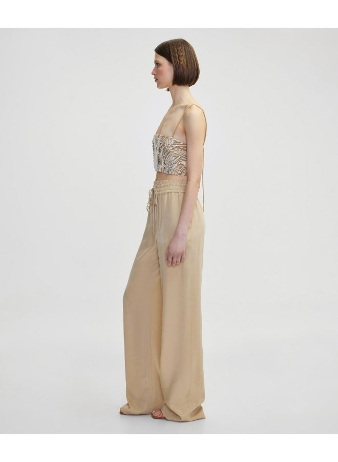 ابيكول بنطلون واسع الساق بخصر مزدوج - Image 3