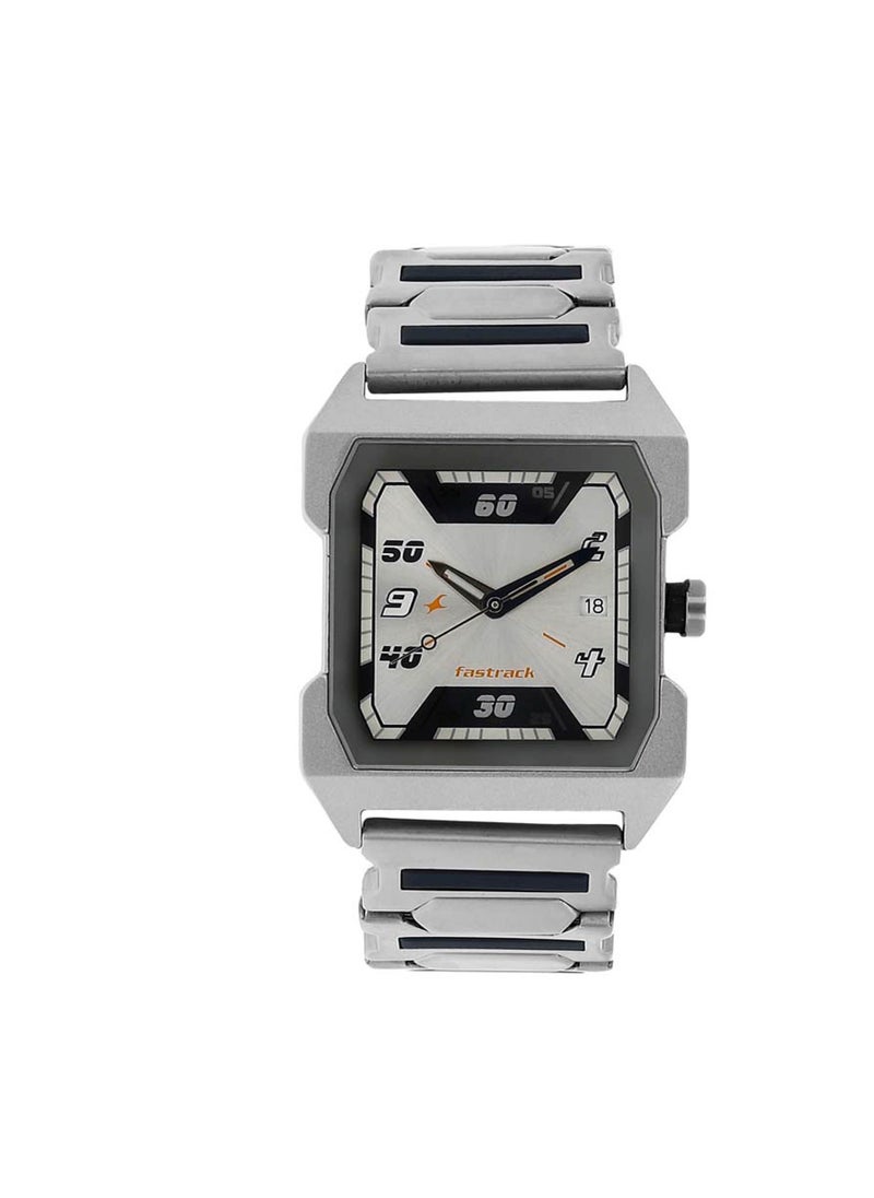 fastrack Fastrack Quartz Analog Siler Dial Stainless Steel Strap Watch for Guys  - Image 1