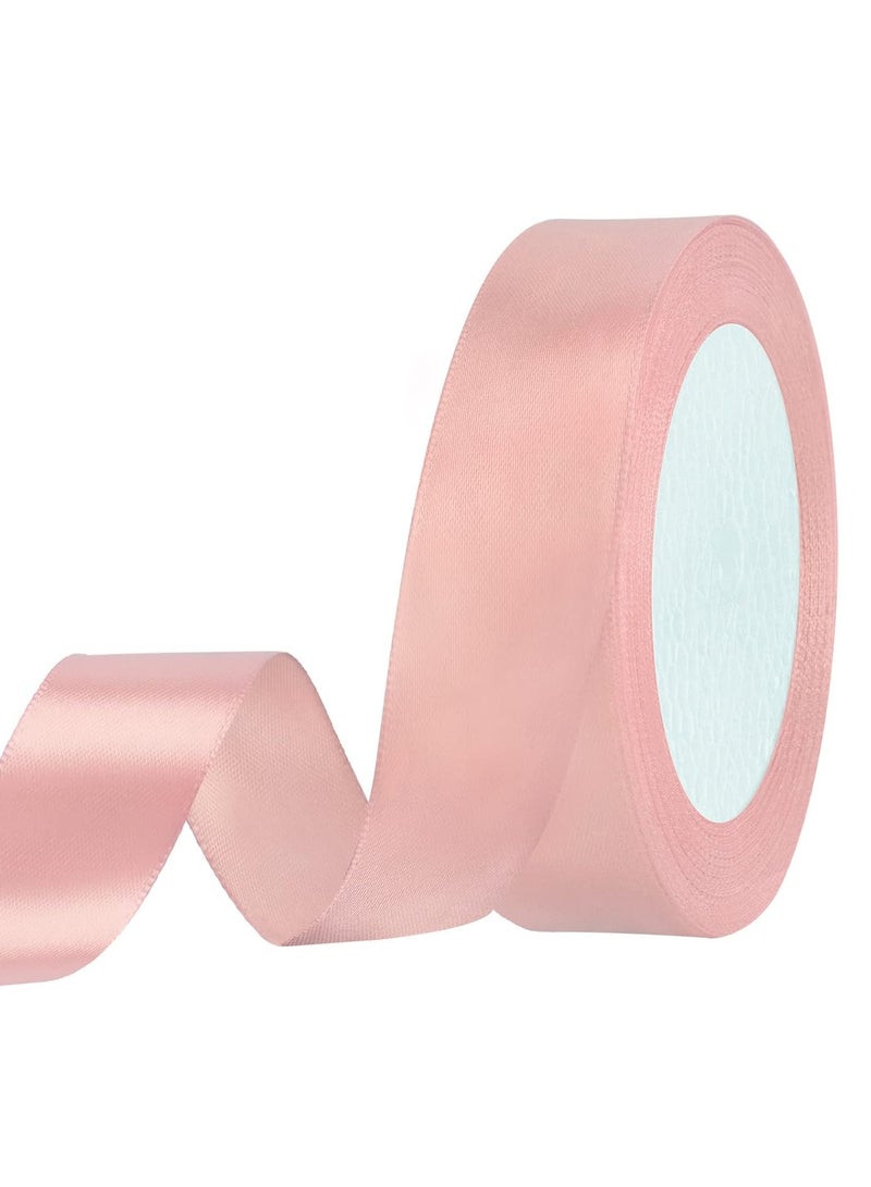 Sadaf Satin Ribbon 1 Inch Wide For Crafts, Wrapping And Decoration Pink - Image 1