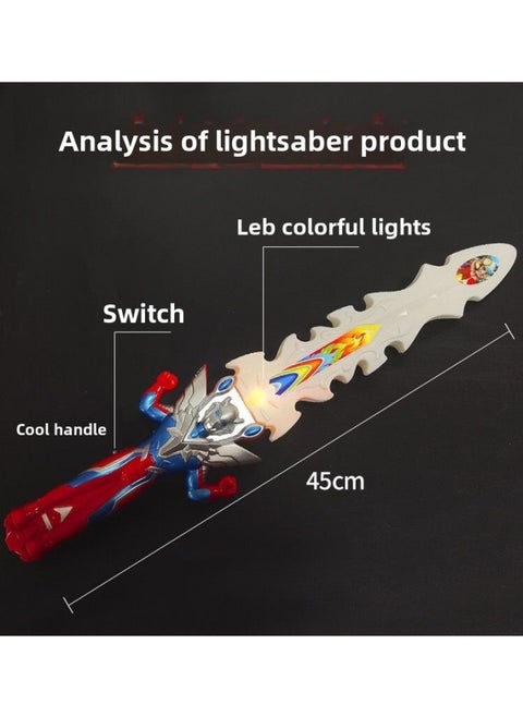 Luminous Ultraman Mask Sword Cloak Set Degas Cello Orb Ultraman Mask Ultraman Sound And Light Sword-Color:Ultraman Sound And Light Sword A 45cm