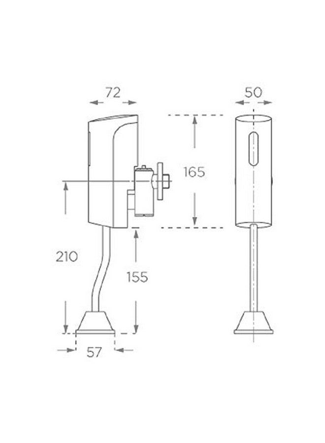 DOLPHY صمام تدفق المرحاض بدون لمس مثبت على الحائط دولفي - Image 4