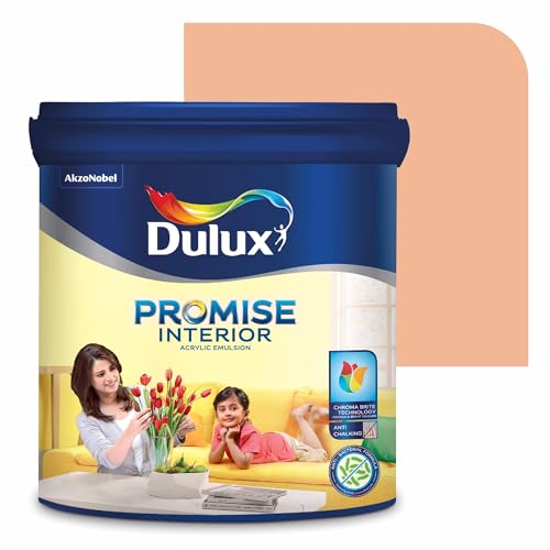 Dulux Promise Interior Emulsion Paint (1L, Peach Swirl) | Wall paint with Chroma Brite Technology for brighter longer-lasting colors | Rich finish | Anti-chalk | Water-based | 3-year warranty - Image 1