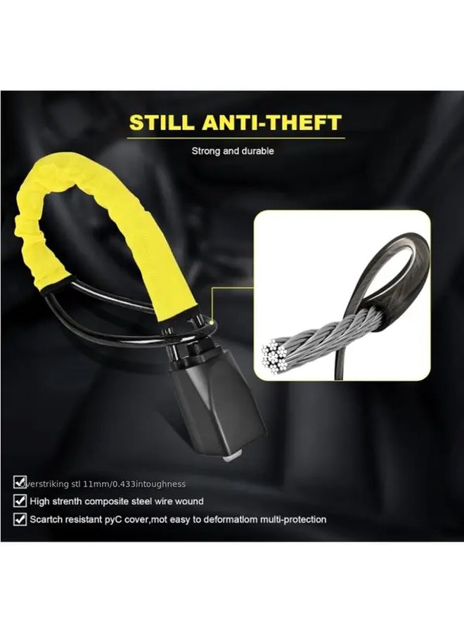 Yellow Anti Theft Steering Wheel Lock Anti Saw Hydraulic Cut Protection For Trucks SUVs - Image 5