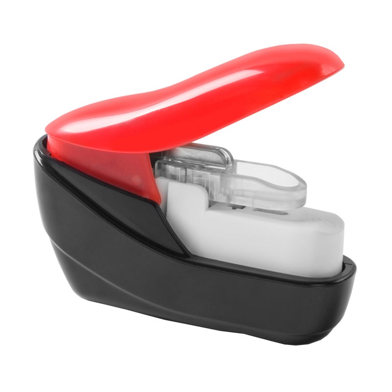 Stapleless Stapler: Red Compact Design - Strong Staple-Free Binding Small Stapler for Home Office On-The-Go Use - Image 1