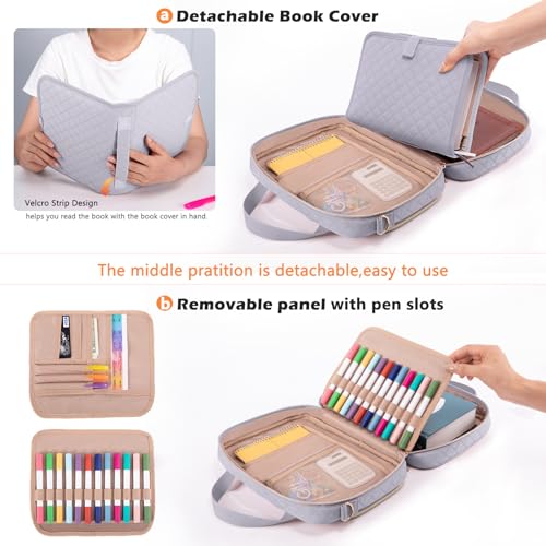 IMAGINING Large Bible Case with Quilted Cover – Bible Carrying Bag for Women with Shoulder Strap, Pockets & Gift Box | Bible Gift for Girls, Women, Bible Study - Image 4