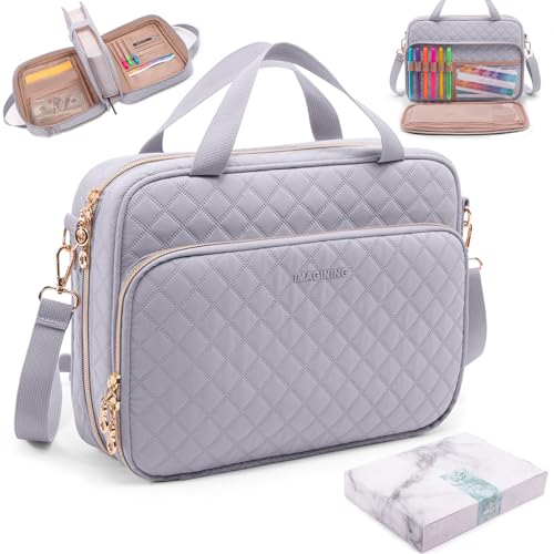 IMAGINING Large Bible Case with Quilted Cover – Bible Carrying Bag for Women with Shoulder Strap, Pockets & Gift Box | Bible Gift for Girls, Women, Bible Study - Image 1