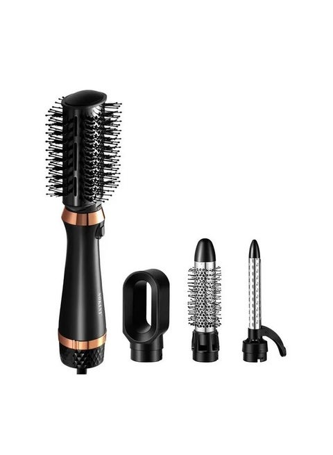 Sokany 4 in 1 1400W Hair Dryer Brush SK-15033 Hot Air Brush 360 Degree Rotating Wire Comfortable Handle for Easy Handling High Temperature Auto Shut Off_ 2 Year Warranty