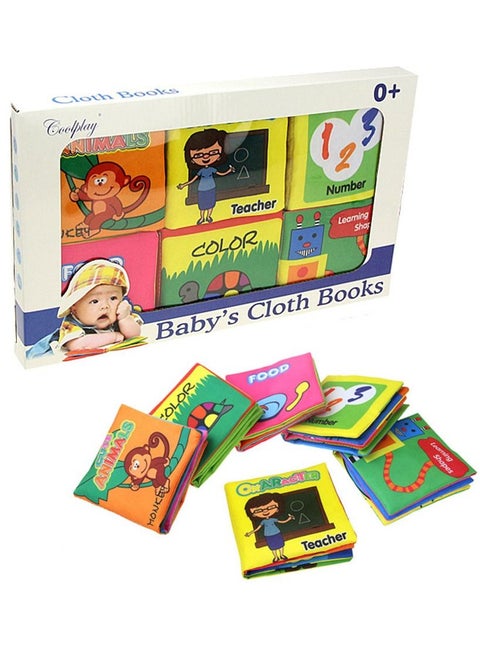 6-Piece Nontoxic Fabric Baby Books