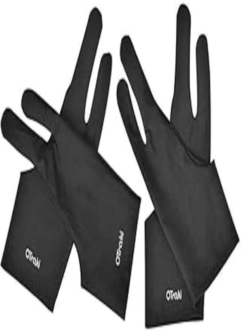 OTraki Artist Glove Anti-fouling Digital Draw Glove 4 Pack for Right Hand or Left Hand