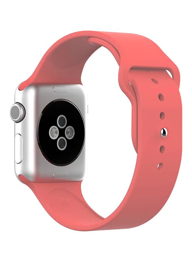 Zaboon Silicone Replacement Band for Apple Watch 44mm Series 4 Pink - Image 1