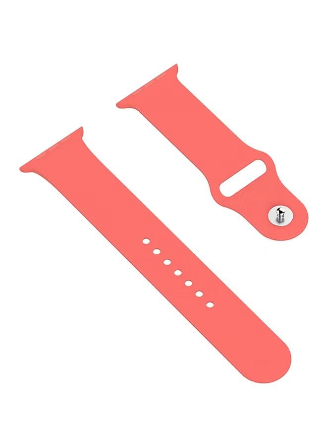 Zaboon Silicone Replacement Band for Apple Watch 44mm Series 4 Pink - Image 2