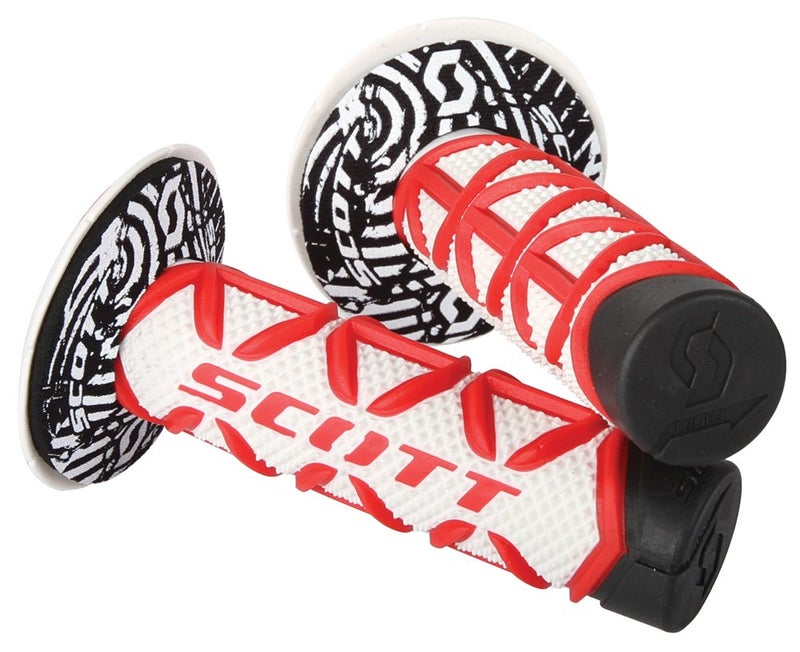 Scott Sports 2196261005 RedWhite Diamond Motorcycle Grips