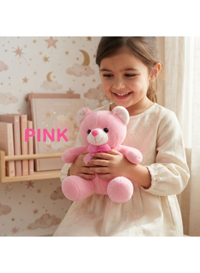 Soft Plush Teddy Bear 25 cm, Stuffed Animal Teddy Bears, Ultra Soft Cuddly Plush Toys for Kids, Girls, Boys, Baby Shower, Birthday, Valentine's Day & Gift Decoration, Blue & Pink, 35 cm - Image 3