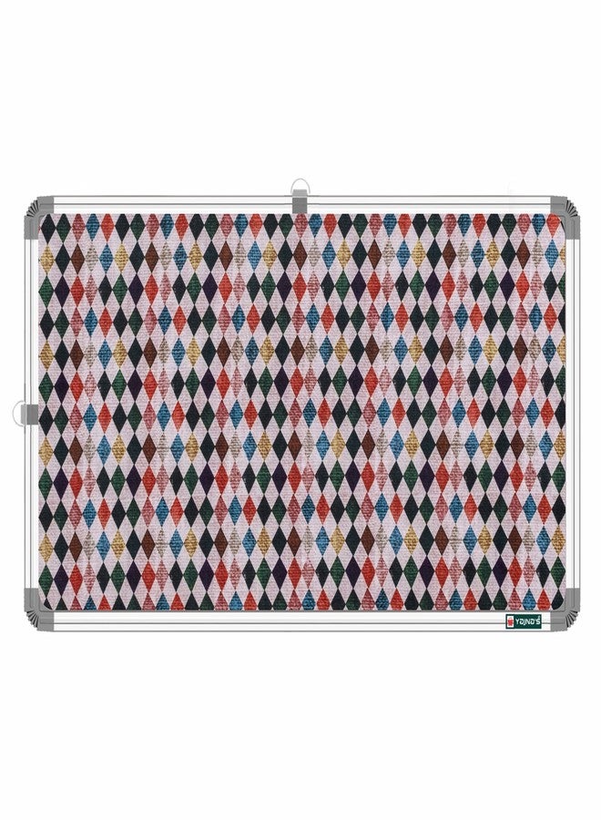 YAJNAS® 28x41 CM Premium Material Diamond Dews Designed Notice Board/Pin-up Board/Soft Board/Bulletin Board/Pin-up Display Board for Study Room, Home, Office & School Use - Image 1