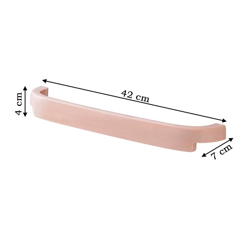 MEZON Plastic Towel Bar 3 Arms Swing Towel Rack Punch Free Space Saving Towel Holder Bathroom Shower Organizer Multi Color - Image 2