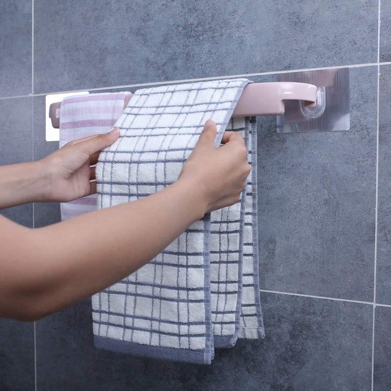 MEZON Plastic Towel Bar 3 Arms Swing Towel Rack Punch Free Space Saving Towel Holder Bathroom Shower Organizer Multi Color - Image 3