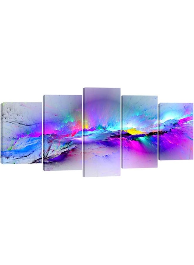 Wieco Art Wieco Art Changing Colors Giclee Canvas Prints 5 panels Modern Artwork Landscape Pictures to Photo Printed on Abstract Canvas Wall Art for Home Decorations and Wall Decor 5pcsset  - Image 2