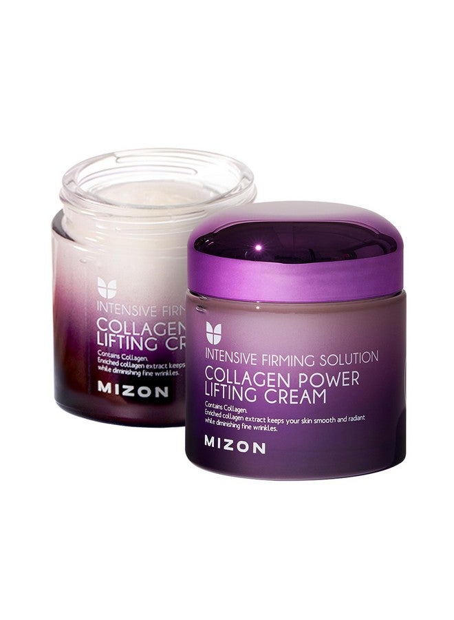 MIZON Collagen Power Lifting Cream, Face Moisturizer With Collagen, Adenosine, Hyaluronic Acid, Green Calming Complex, Wrinkle Care, Lifting And Tightening (2.53 Fl. Oz.) - Image 1
