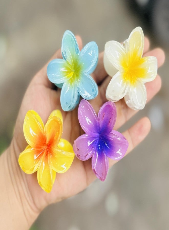 Luxelocks pack of 9 Pcs, 3 Large 3 Medium & 3 Small Colorful Flower Hair Claw Clips for Women & Girls - Image 5