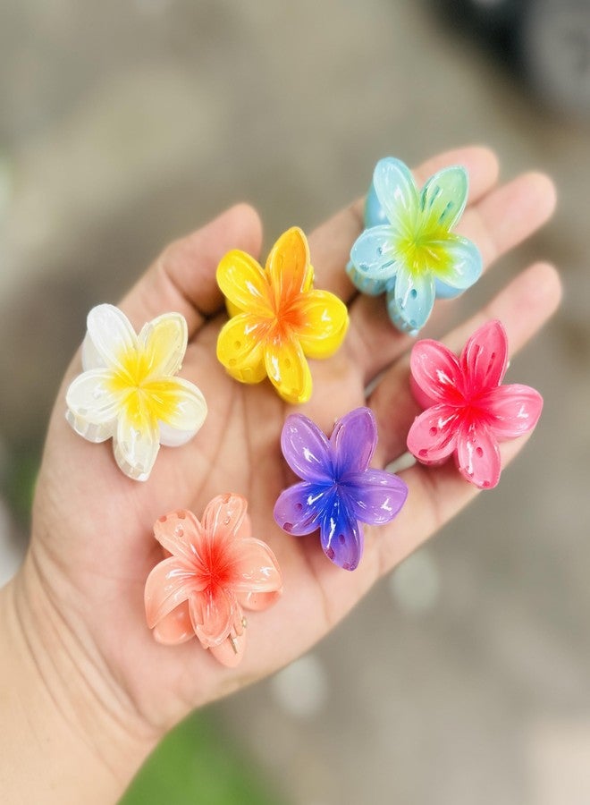 Luxelocks pack of 9 Pcs, 3 Large 3 Medium & 3 Small Colorful Flower Hair Claw Clips for Women & Girls - Image 4
