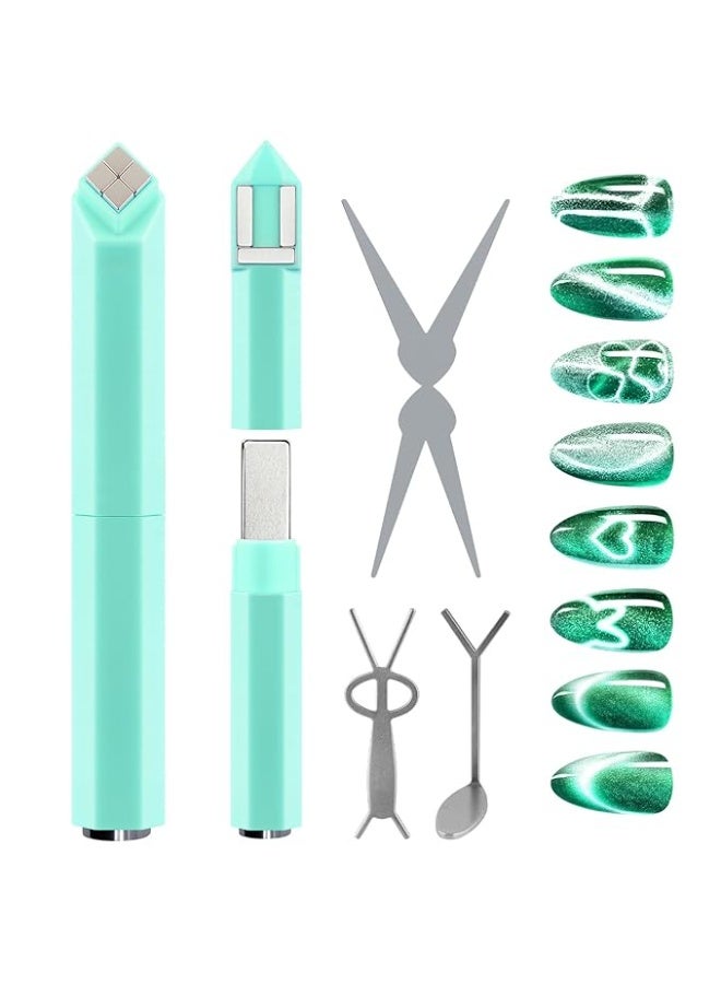 Arabest 4-in-1 diamond nail art stencil with 3 creative patterns (french, heart, bunny) for gel polish, easy to use for beginners and nail artists - Image 1