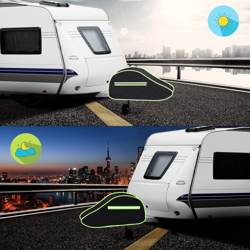 ROMON Drawbar Cover, Waterproof Tow Bar Cover with Reflective Edge, Universal Tow Bar Cover Caravan with Click Fastening, Tow Bar Protective Towing Hitch Cover for Trailers - Image 4