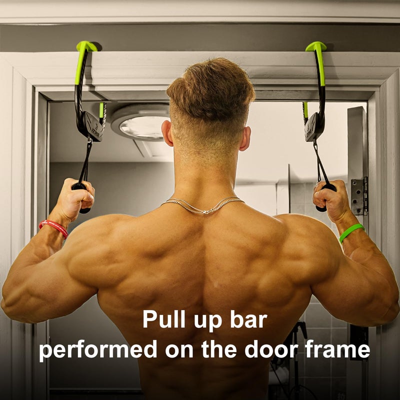 LYHome Portable Pull Up Bar for Doorway,Adjustable Home Gym Equipment, No Screws Installation, 250lbs Weight Capacity, Dual Handle Design for Pull-Ups,Chin-Up Core Training - Image 2