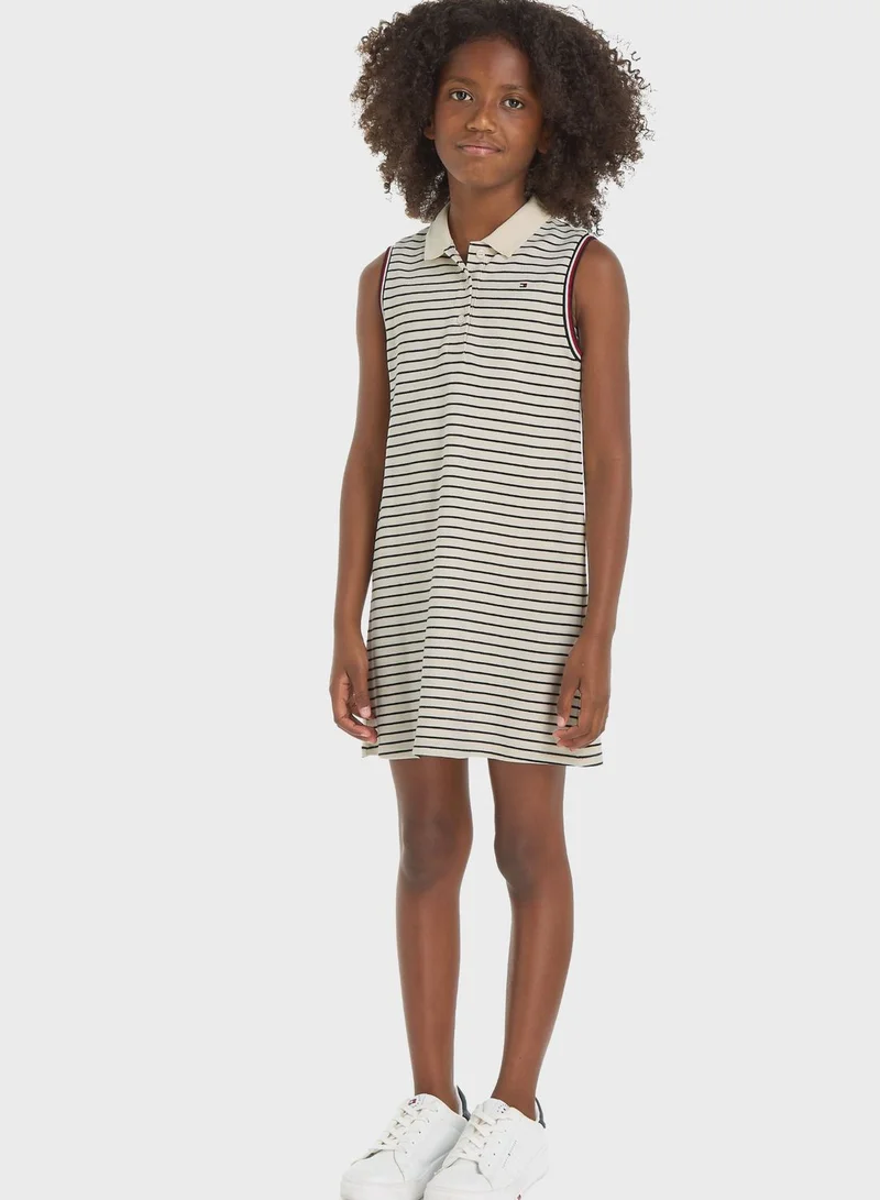 TOMMY HILFIGER Striped Sleeveless Dress