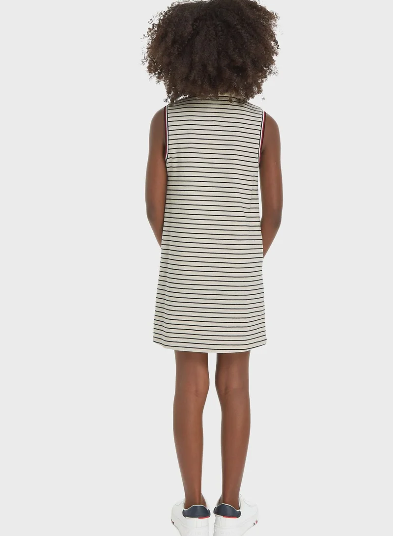 TOMMY HILFIGER Striped Sleeveless Dress