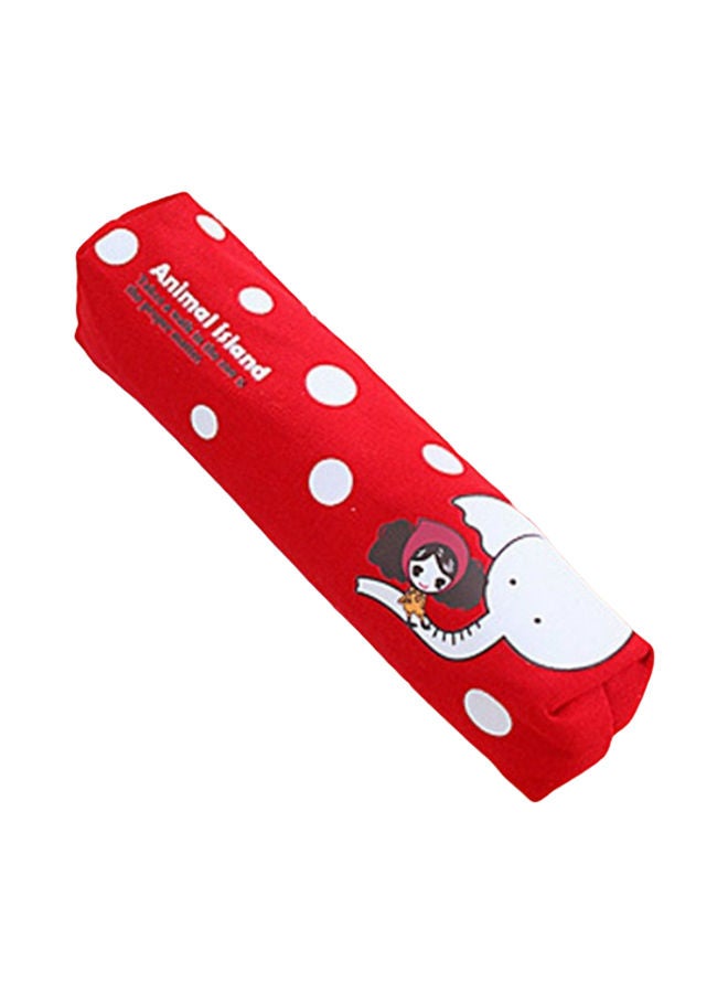 NIBEMINENT Hair Pula Girl Pencil Case Red