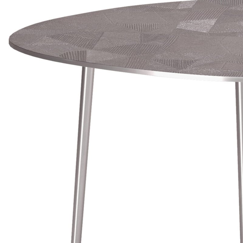 Simpli Home SIMPLIHOME Shelton Contemporary 20 inch Wide Metal 2 Pc Metal Nesting Table in Nickel for the Living Room and Bedroom - Image 3