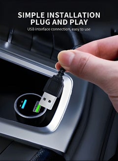 GROIC Neon Glowing LED Strip Lights, Wire Interior Car EL Wire 5m Cigarette Lighter 12V Power Supply, Glowing Strobing Electroluminescent Wire Lights for Car, Garden, Decorations (Ice Blue)  - Image 2